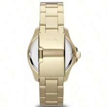 Fossil 42mm Women's Quartz Watch, Gold Dial, Genuine Leather Strap, 50M Water Resistant AM4482 - Gold - View 10