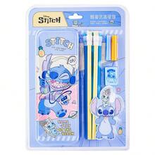 Disney Stitch Princess Learning Stationery Set Large Capacity Pencil Box Cute Cartoon Rubber Head Pencil HB Elementary School Birthday Gift Holiday Gift - A - View 4