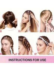 1 Set Of 4pcs / Extended Lazy Hair Curling Iron, Manual Hair Curling Tool, Hair Curling Iron, Wave Hair Curling Tool, Sleeping Hair Curler - Multicolor - View 3