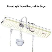 1pc Silicone Faucet Splash Guard, Kitchen Sink Non-Slip Mat, Soap Dish Holder, Bathroom Countertop Protector, Splash Guard, Multi-Function Sink Organizer | Silicone, Kitchen Sink Splash Cover - Multicolor - View 8