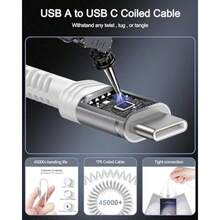 Cable cargador inalámbrico magnético 2 en 1 para Galaxy Watch y teléfono, carga rápida, compatible con múltiples modelos de relojes - Cable de datos con resorte - Ver 6