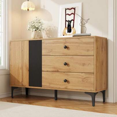 Modern And Simple Anrichte Moderne Sideboard Schrank Anrichte Stauraum Buffet Wohnzimmer Set,120L X 35B X 76H(Cm)