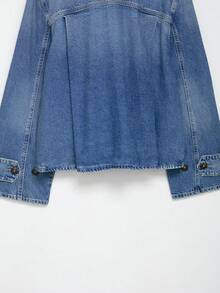 Chaqueta vaquera de estilo minimalista con cuello alto, de moda para mujer, estilo europeo y americano, nueva colección primavera/verano de DEEKA - Azul - Ver 7