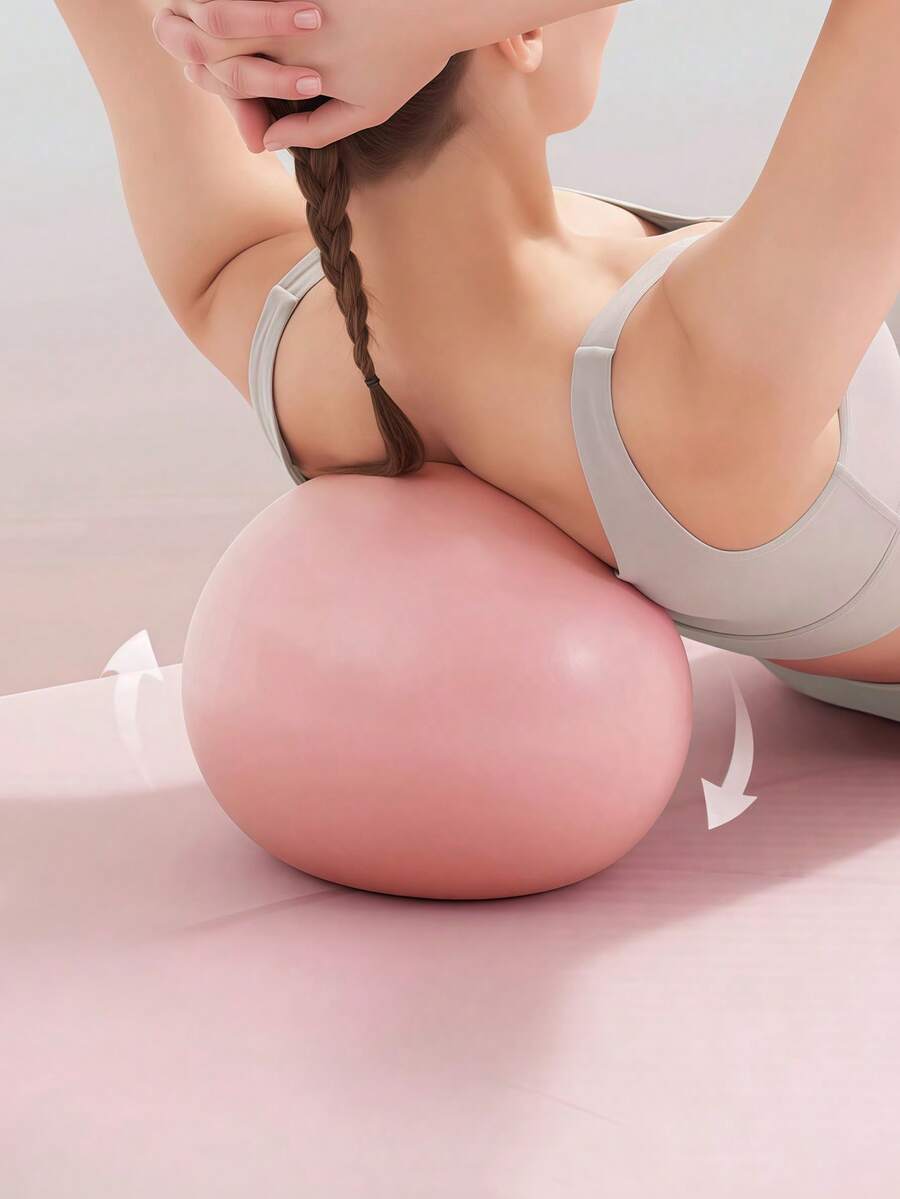 Thickened Small Pilates Ball Anti Burst And Slip Resistant Mini Yoga Ball Exercise Ball For Women Fitness Ball For Pelvic Floor Muscle Training Stability Stretching Core Strength Workout At Home Gym Office Workout Pilates Equipment Yoga Accessories