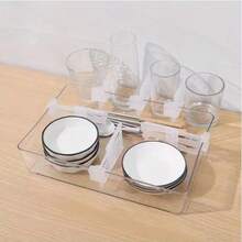 8/4/2 piezas Organizador ajustable y expandible para refrigerador, estante divisor para almacenamiento de bebidas, condimentos y suministros de cocina - Multicolor - Ver 10