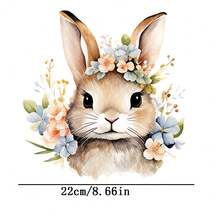 1pc/2pcs/3pcs Rabbit Heat Transfer Patches, Ironing And Washable, Applicable To T-Shirts, Jeans, Sweaters, Handbags, Pillows, Cushions. Queen - L - View 7