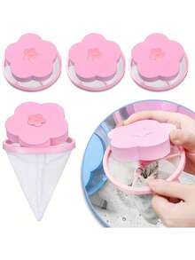 2/1pc Reusable Floating Lint Mesh Bag, Washing Machine Lint Collector, Laundry Cleaning Ball - Multicolor - View 4