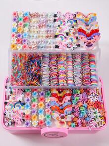 885pcs Rhinestone Butterfly Hair Clips For Girls, Minimalist Side Bangs Hairpins, Cute Princess Hair Accessories, Elastic , Versatile For Daily & Back To School Use - Multicolor - View 1