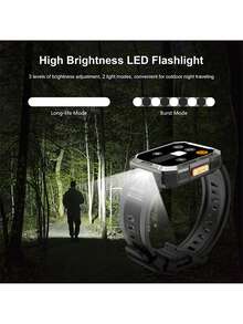 Blackview Smart Watch W60 Global Version With Built-In LED Flashlight, IP68 Waterproof & Dustproof, High-Quality Call Dialing And Answering, 2.01" Large Touchscreen, 900mAh Large Battery Capacity, 30-Day Usage After One Charge - Black - View 3