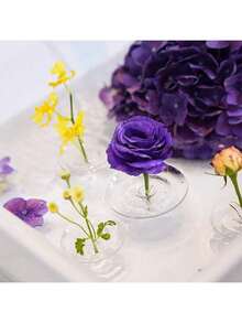 2pcs Hydroponic Flower Tools, Wave Floating Transparent Vase, Flower Arranger, Hydroponic Plant Accessories, Hydroponic Fresh Flower Floater - Flower Floating Device - View 5