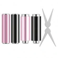 二合一圆柱形猫眼磁铁，猫眼磁性指甲油双头磁性棒，法式猫眼美甲金属板双头磁性辅助工具，加厚圆柱形磁铁组合工具，多功能美甲设计工具 - 銀色 - 查看 15