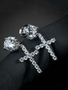 1 Pair Fashionable Cross Shaped Earrings, Suitable For Daily Wear By Men And Women - Cross - View 11
