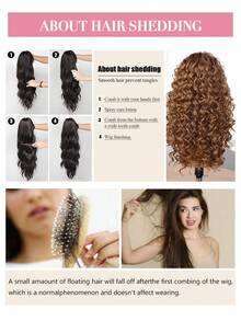 Tóc giả màu nâu 24 inch, tóc giả vàng óng ánh, tóc giả dài xoăn tổng hợp. Tóc giả tổng hợp chịu nhiệt, tóc xoăn bồng bềnh có mái, tóc giả sợi hóa học màu vàng ombre 18 inch, tóc giả có mái, tiện lợi cho sử dụng hàng ngày, dễ dàng cho người mới bắt đầu, tóc xoăn dày bồng bềnh, phù hợp cho Halloween và Cosplay, sử dụng đa năng cho hàng ngày, tiệc tùng, cosplay, ngày lễ và lễ hội âm nhạc, vật dụng thiết yếu thanh lịch và thời trang. - màu nâu - Xem 9