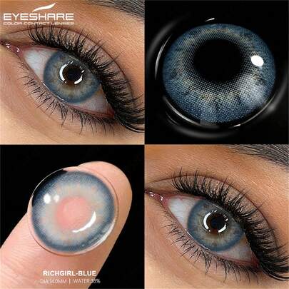  EYESHARE Natural Colored Contacts For Eyes Cosmetic High Quality Blue Lenses Gray Lenses Green Eye Contacts Lenses Fashion Cosmetic Brown Beautiful Pupil Yearly 2pcs/Pair