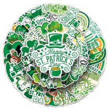 50pcs St. Patrick's Day Stickers With Lucky Atmosphere, Clover Elements, Holiday Series, Suitable For Scrapbooking, Diaries, Laptops, Water Bottles, Cars, Faith-Based Designs, Gifts With Positive Messages - 50pcs - View 4