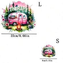 1/2/3片装 鲜艳复古露营车图案热转印贴纸，适用于DIY T恤、牛仔裤、连帽衫、包包、枕头（混色）、节日工艺品、贴花、服装装饰、派对装饰 - 3PCS-S - 查看 5