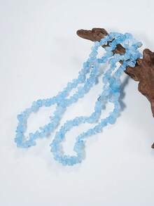 1 Strand Natural Gravel Stone Crystal Chips Beads Irregularity Gemstone Jasper Freeform Chip Nugget Beads, Sunstone, Fluorite, Amethyst Healing Energy Loose Beads DIY Jewelry Making For Necklace Earrings Bracelets Jewelry - Multicolor - View 18