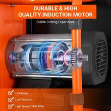 Sierra para azulejos de 7 pulgadas, 3450 RPM, cortes biselados de 0 a 45 grados, cortadora de azulejos PeakPursuit con depósito de agua para cortar azulejos y piedras, ideal para aficionados al bricolaje. - Negro - Ver 7