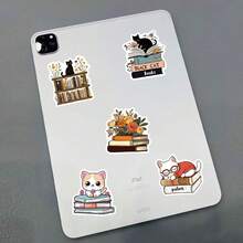 50PCS Animal Reading Cartoon Graffiti Stickers, Decorating Mobile Phones, Guitars, Laptops, Suitcases, Waterproof Stickers - Multicolor - View 8