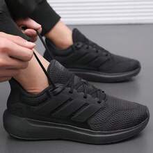 Adidas 阿迪達斯運動鞋男鞋輕盈低幫休閒鞋避震跑步鞋 - 黑色 - 查看 2