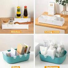 8/4/2 piezas Organizador ajustable y expandible para refrigerador, estante divisor para almacenamiento de bebidas, condimentos y suministros de cocina - Multicolor - Ver 6