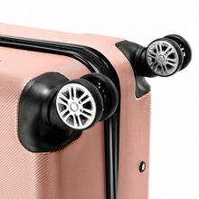 3 Pcs Suitcase Lightweight ABS Carry-On Hand Luggage 4 Spinner Wheels Trolley Case - Rose Gold - View 4