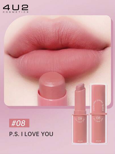  4U2 YOU'RE MINE POWDER LIPSTICK,Moisturizing, High Impact Color, Smooth Texture, Long Matte Finish,3.5g/0.12oz