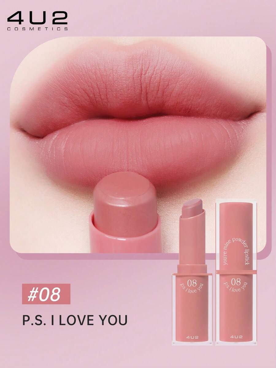 4U2 YOU'RE MINE 粉状唇膏，滋润保湿，显色度高，质地柔滑，持久哑光妆效，3.5克/0.12盎司 - 08 P.S. I LOVE YOU - 查看 1