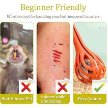 防咬仓鼠夹，长柄仓鼠捕捉器，可快速捕捉仓鼠、蜜袋鼯、豚鼠和荷兰兔。小型动物保护陷阱。 - 彩色 - 查看 4