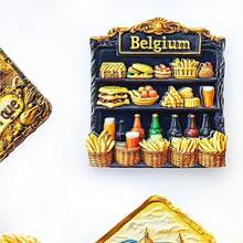 1/2个树脂冰箱贴，荷兰、比利时、卢森堡、丹麦、阿姆斯特丹、布鲁塞尔、哥本哈根郁金香、风车旅行纪念品，家居、办公室、卧室、度假岛屿磁性装饰品，荷兰、比利时旅行创意礼物 - 多色 - 查看 6