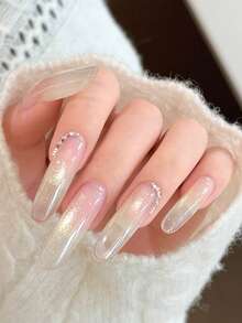 2026春夏新款女士节日礼盒套装，容量15毫升，包含闪亮浅金色、风铃半透明猫眼裸粉色、裸紫色、香槟色、猫眼紫金色、粉红日记蜜桃猫眼、玻璃珠水晶石猫眼凝胶指甲油。适合四季美甲和美容。 - 彩色 - 查看 7