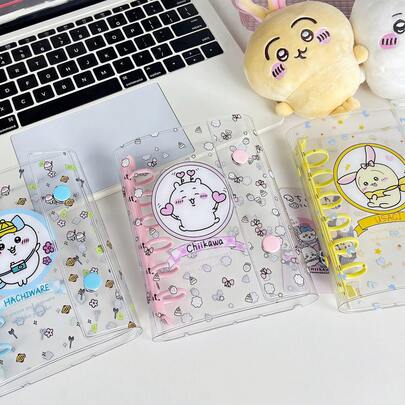 1pc Portable Transparent Leaf Binder, Transparent Sticker Book, Sticker Album, Photo Storage Bag, Photo Album, Budget Planner, Diary, Notebook, Office Supplies