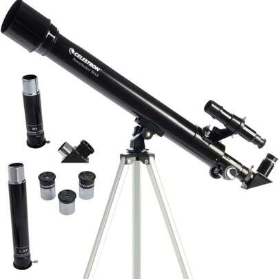 Celestron - PowerSeeker 50AZ Telescope - Manual Alt-Azimuth Telescope for Beginners - Compact and Portable - Bonus Astronomy Software Package