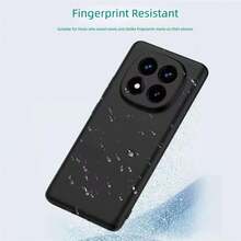 1pc Matte Black Anti-Fingerprint Soft Protective Phone Case, Minimalist Elegant Design, Compatible With All Models, GT/ Y Series Anti-Fall Scratch-Resistant Matte Black Phone Case - Black - View 4