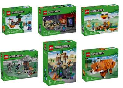  LEGO Minecraft Serie 21587 Mazmorra de Zombies, juguete de bloques de construcción y rompecabezas para niños