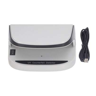 UV Counterfeit Bill Money Detector Automatic On Off Currency Detector for Check Passport Credit Card DC5V 2A