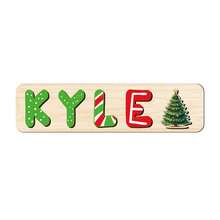 1pc Customized Name Puzzle, Personalized 3D Letter Puzzle And Wooden Name Puzzle. Ideal Gift For Baby Boys And Girls On Birthday, Christmas, Anniversary! - Red and Green On the Right - View 10
