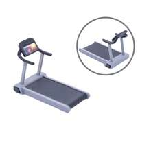 1/12 Scale Fitness Equipment Mini Model, Dollhouse Scene Decor, Treadmill, Weight Set, Miniature Gym, Fitness Equipment Weightlifting Bench Press Barbell Model, Dollhouse Decoration, Photography Props - Multicolor - View 3
