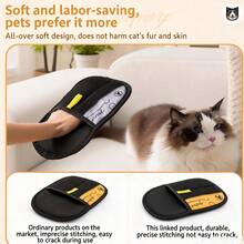 Pet Hair Remover Glove With Double-Sided Static Brush - Cat Hair Removal & Lint Cleaning Mitt - B - View 5