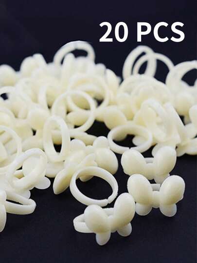 20Pcs/Set Polish Gel Nail Chart Ring, Flower Butterfly Manicure Tip For Nail Art Color Display Tool Color Display Ring For False Nail Art Polish Gel Tips Nail Display Ring