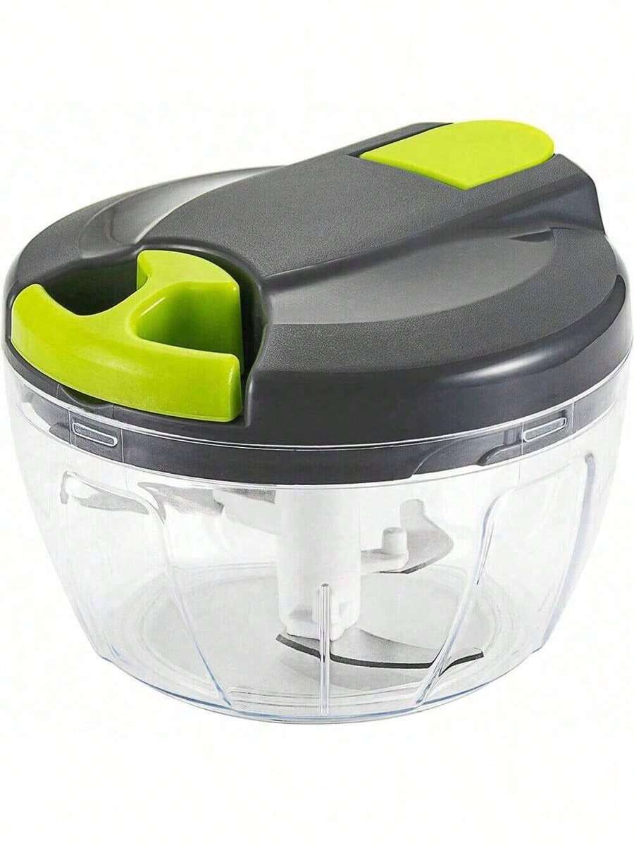 1pc Manual Food Processor Vegetable Chopper, Manual Food Chopper, Hand Pull String Vegetable Chopper, Portable Hand Pull String Garlic Mincer Onion Cutter For Veggies, Ginger, Fruits, Nuts, Herbs, Etc., - màu xanh lá - Xem 1