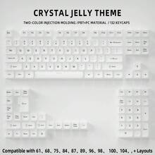 132 Keys Transparent Crystal Jelly Keycaps Set, Double-Shot Injection Molded, Only Keycaps - Only Keycaps - View 10