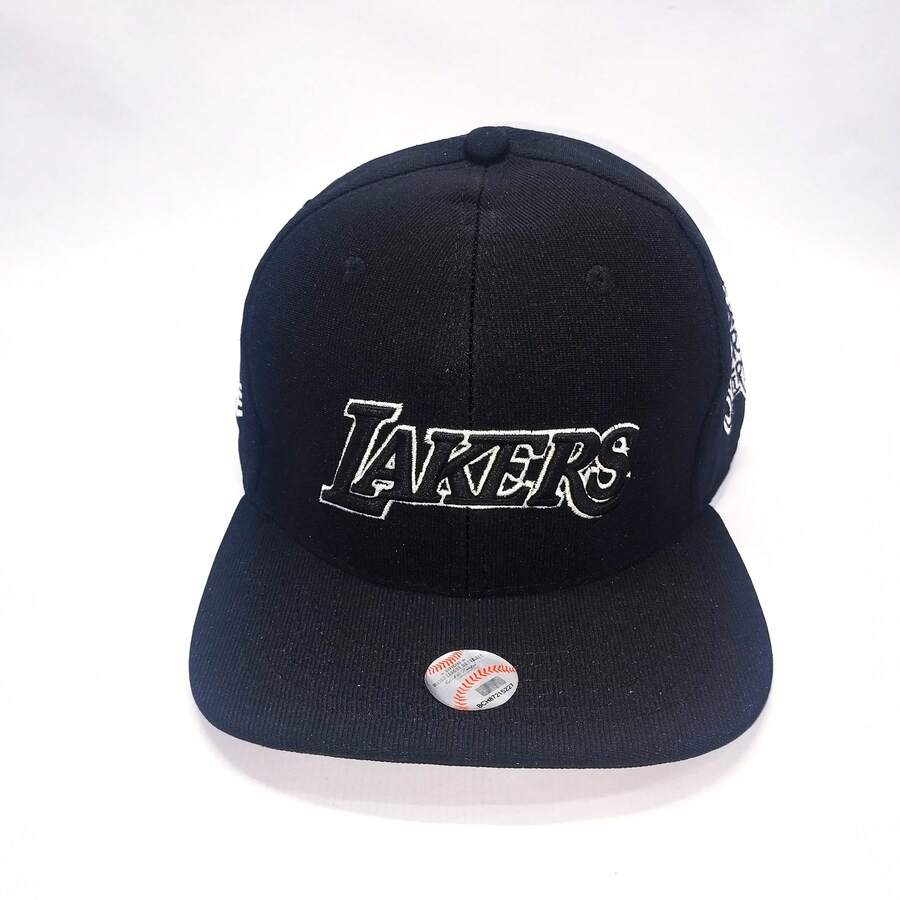 Men's Flat Brim Closed Basketball Cap With Embroidery, Adult Urban Style - 型號 9 - 查看 1