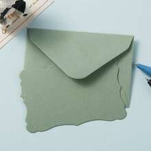 20pcs Envelopes + 20pcs Cards, Includes Green Blank Greeting Cards & Small Self-Adhesive Envelopes, Suitable For Graduation Ceremony, Invitations, Baby Shower, Wedding And RSVP Cards - Green - 20pcs - View 3