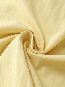 优雅迷人的韩式荷叶边下摆无袖收腰连衣裙，简约设计，黄色，显瘦，春夏款 - 黃色 - 查看 7