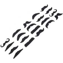 Barbas de fiesta, barbas realistas, barbas postizas, cejas postizas, bigotes, barbas para estilizar (20 diseños) - Negro - Ver 5