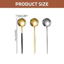 12支装不锈钢迷你咖啡勺 - 金色镜面甜点勺，可放入洗碗机清洗，适用于甜点、搅拌、冰淇淋、调味等，非常适合家庭、下午茶、聚会和餐厅使用。 - - - 查看 2