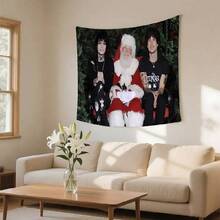 1pc Jake Johnnie Sam Colby American Flag Tapestry Wall Hanging Tapestry Art Deco Blanket Curtain Hanging At Home Bedroom Living(1).Jpg - 白色 - 查看 1