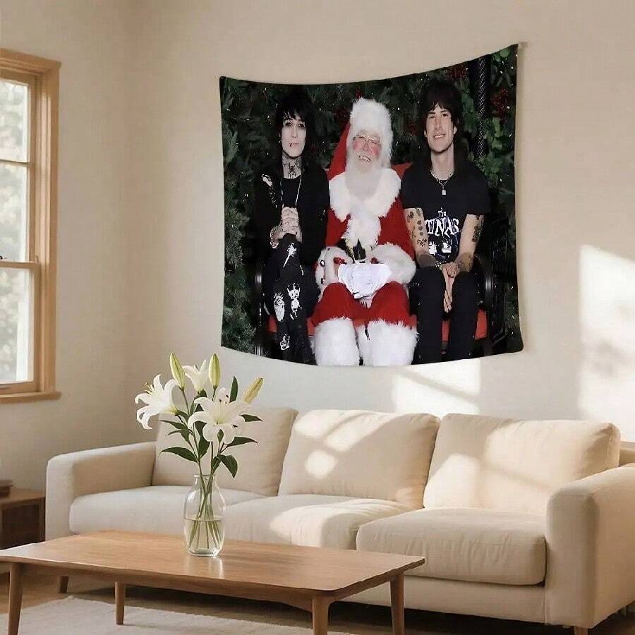 1pc Jake Johnnie Sam Colby American Flag Tapestry Wall Hanging Tapestry Art Deco Blanket Curtain Hanging At Home Bedroom Living(1).Jpg - 白色 - 查看 1