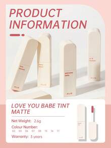 4U2 LOVE YOU BABE TINT MATTE,Matte Lip Paste, Waterproof And Long-Lasting Anti - Smudging Velvet Lip Gloss, Lip And Cheek Dual Use, Not Stained Cup Does Not Fade,2.6g/0.09oz - 16 MISSING SOMEONE - View 3